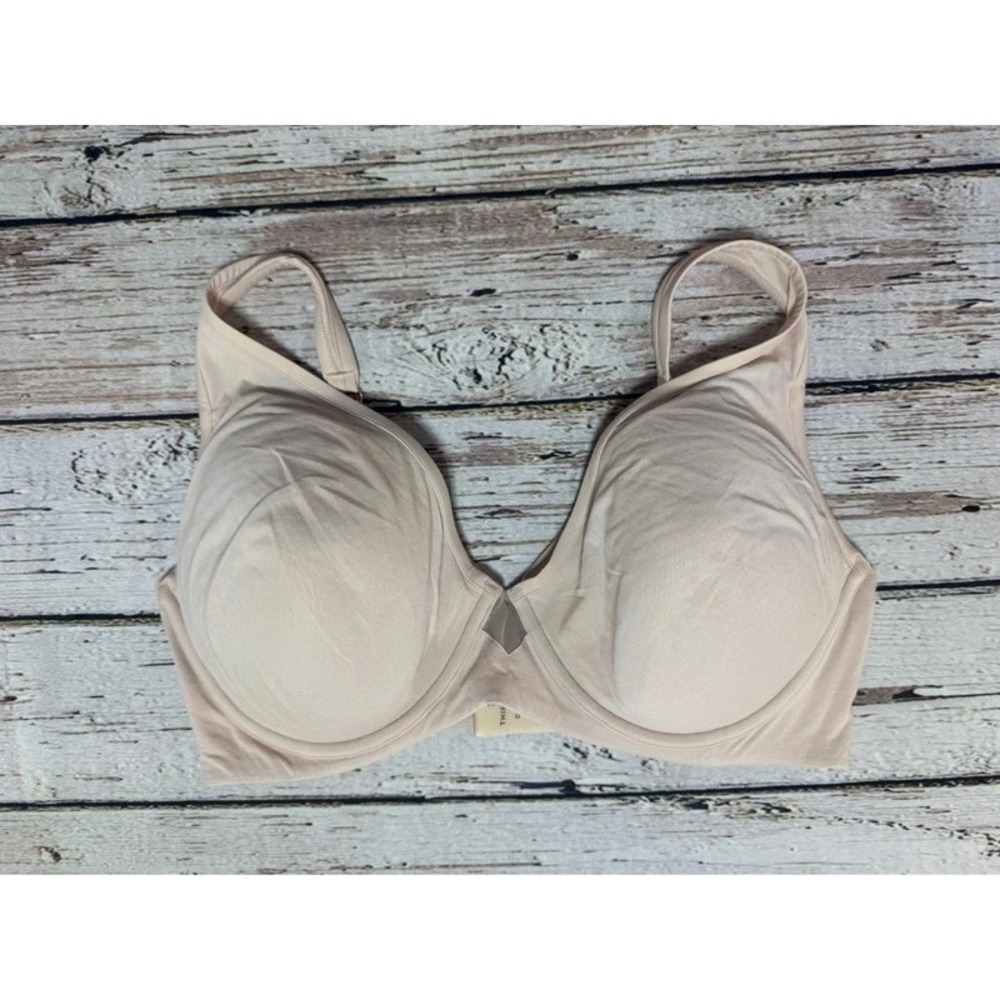 Thirdlove 24/7 cotton plunge bra nude 38E